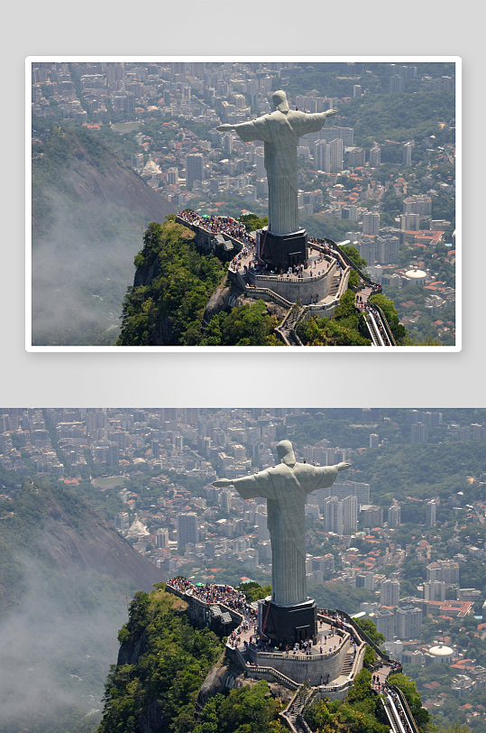 里约基督像俯瞰城市风光-众图网