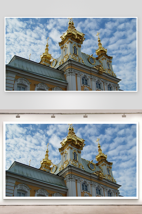 金色穹顶教堂建筑特写-众图网