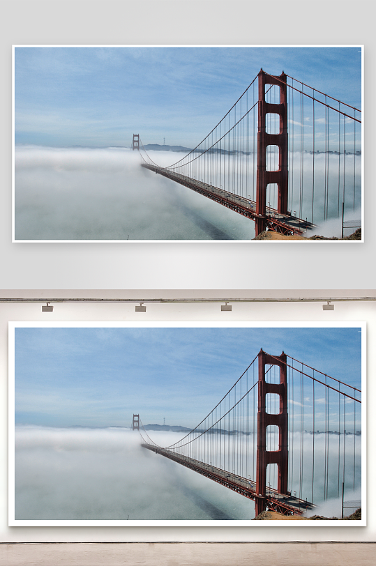 金门大桥云海景观-众图网