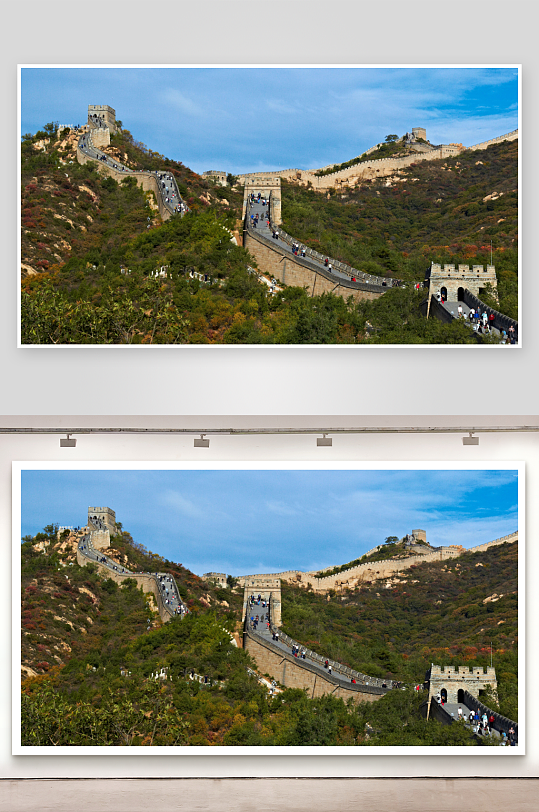 长城秋景游人如织-众图网