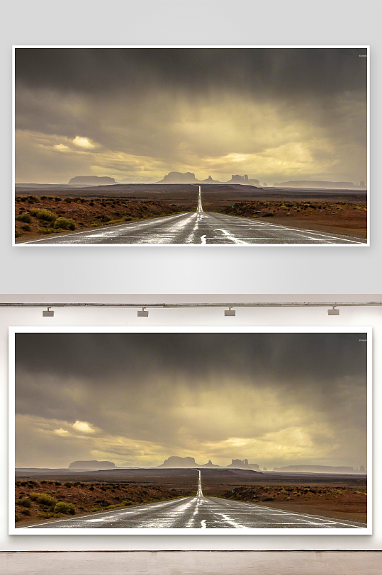 雨后公路延伸至远方景观-众图网