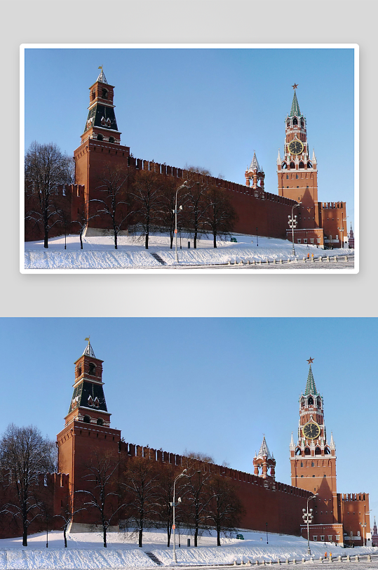 雪中红砖古塔建筑群-众图网