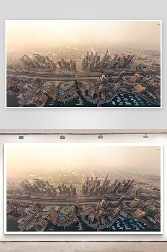 高空俯瞰城市天际线-众图网