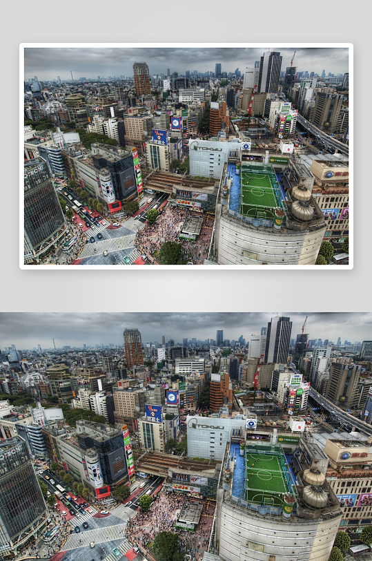 高空俯瞰城市繁华街景-众图网