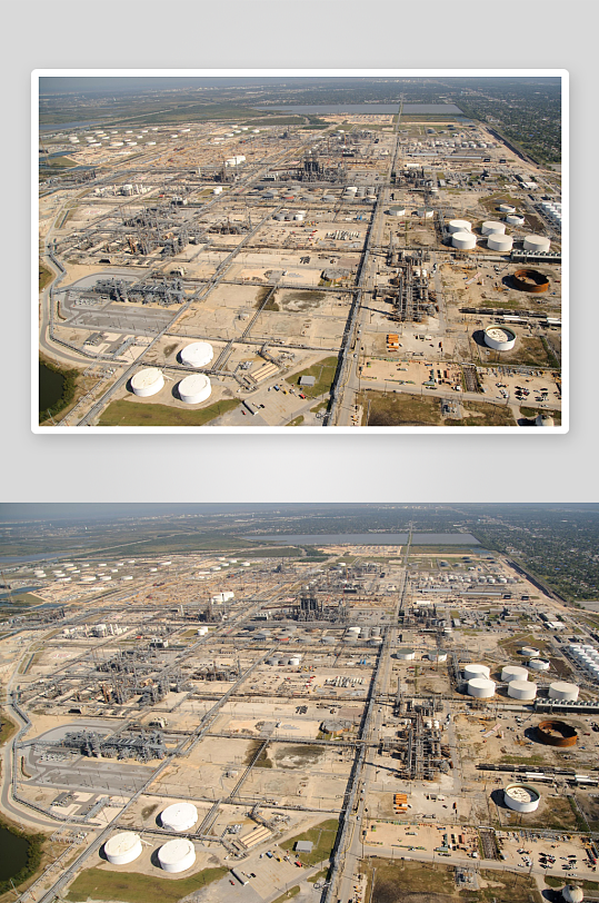 高空俯瞰工业厂区全景-众图网