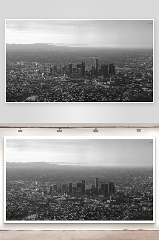 黑白城市全景高空俯瞰-众图网