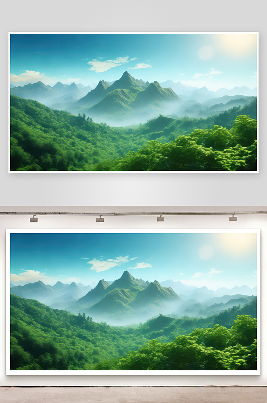 青山如画定格此刻美好