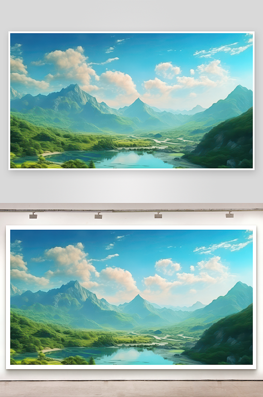 青山如画定格此刻美好图片