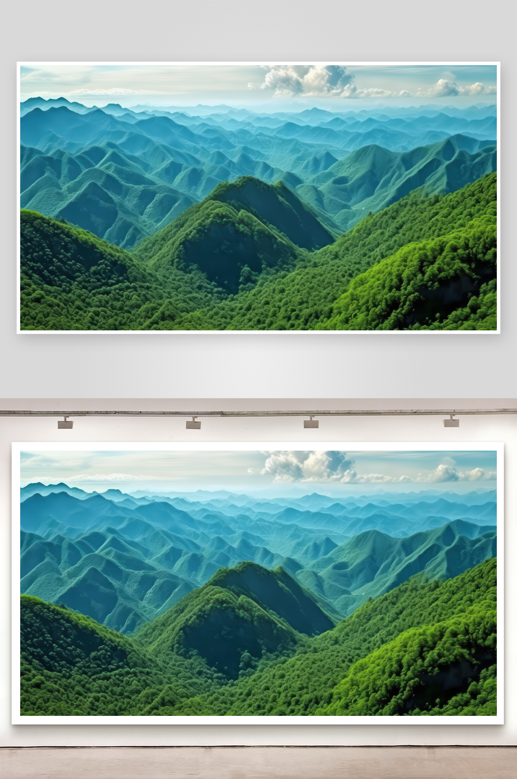 山峦叠翠尽显自然本色图片素材