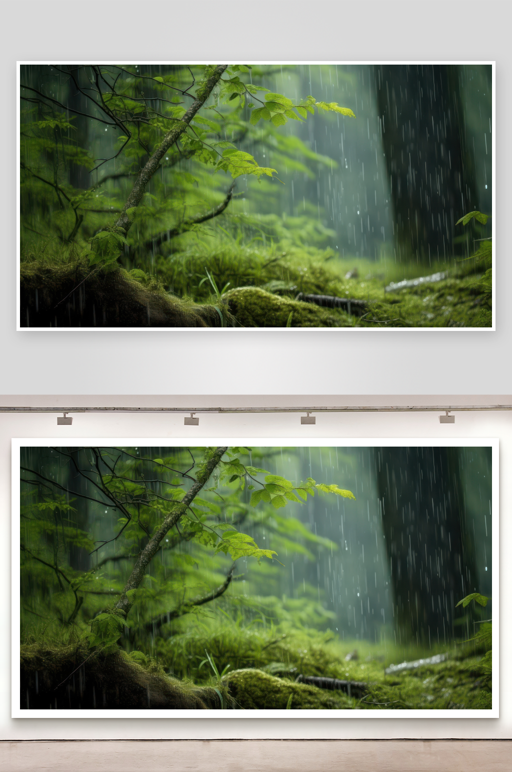 林间细雨洗去所有尘埃图片素材