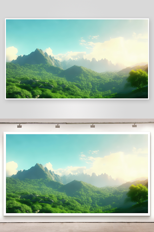 青山如画定格此刻美好