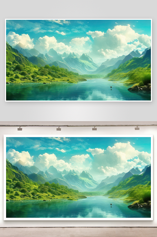 青山如画定格此刻美好图片