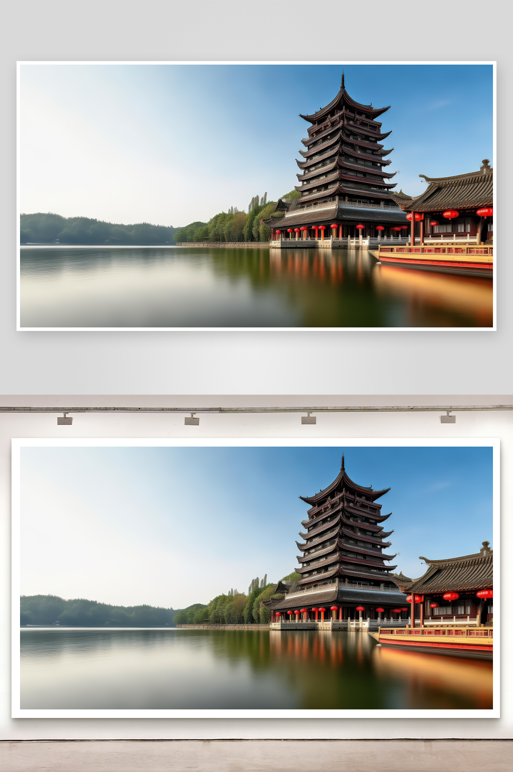 岳阳洞庭湖岳阳楼记图片素材