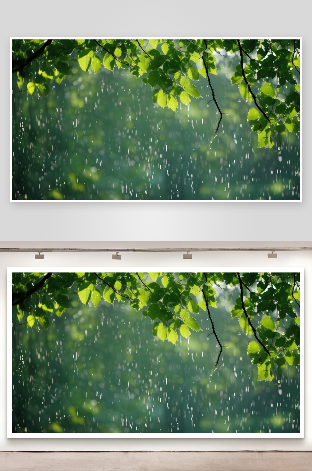 林间细雨滋润心田温柔素材