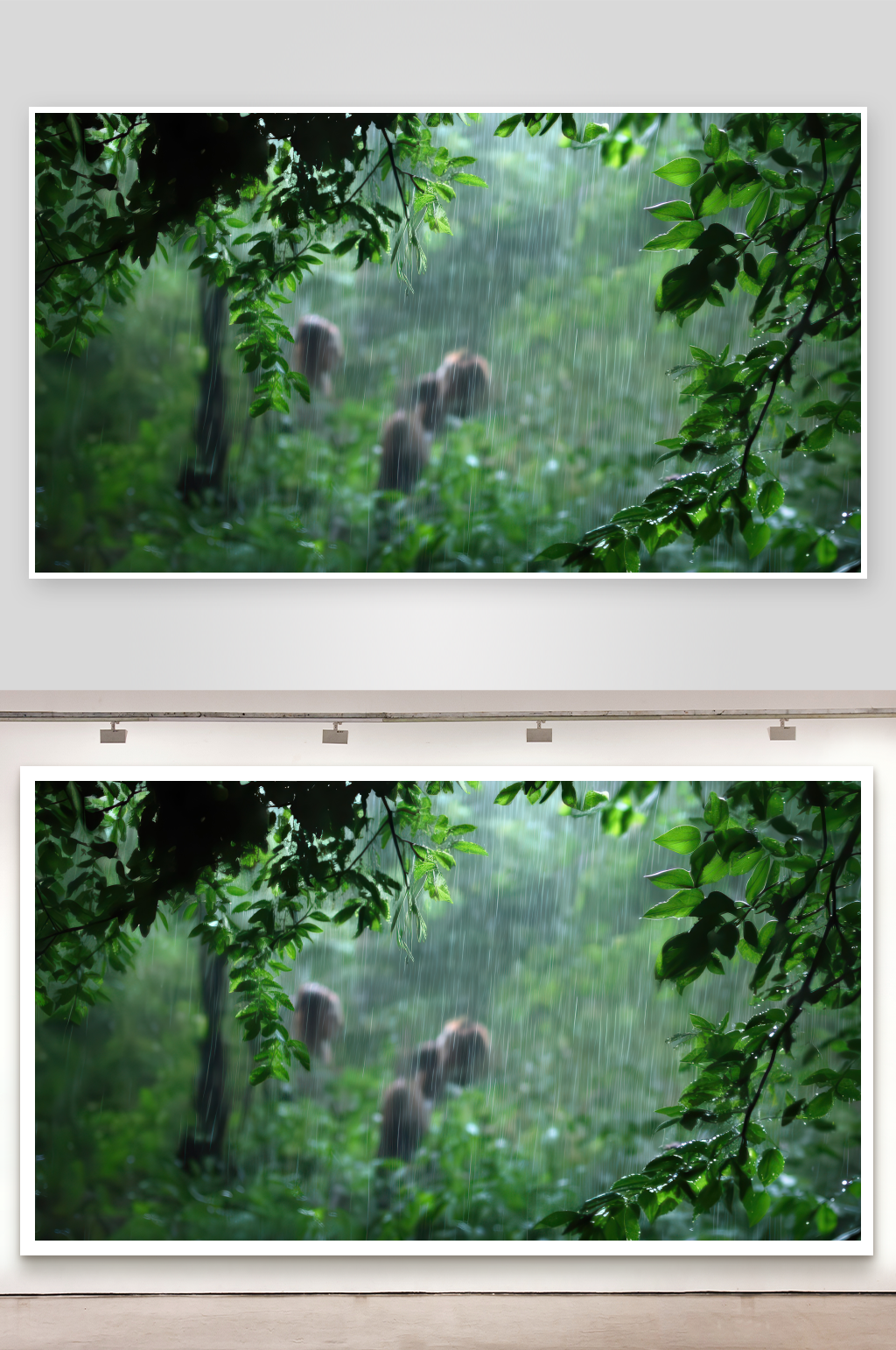 林间细雨滋润心田温柔图片素材