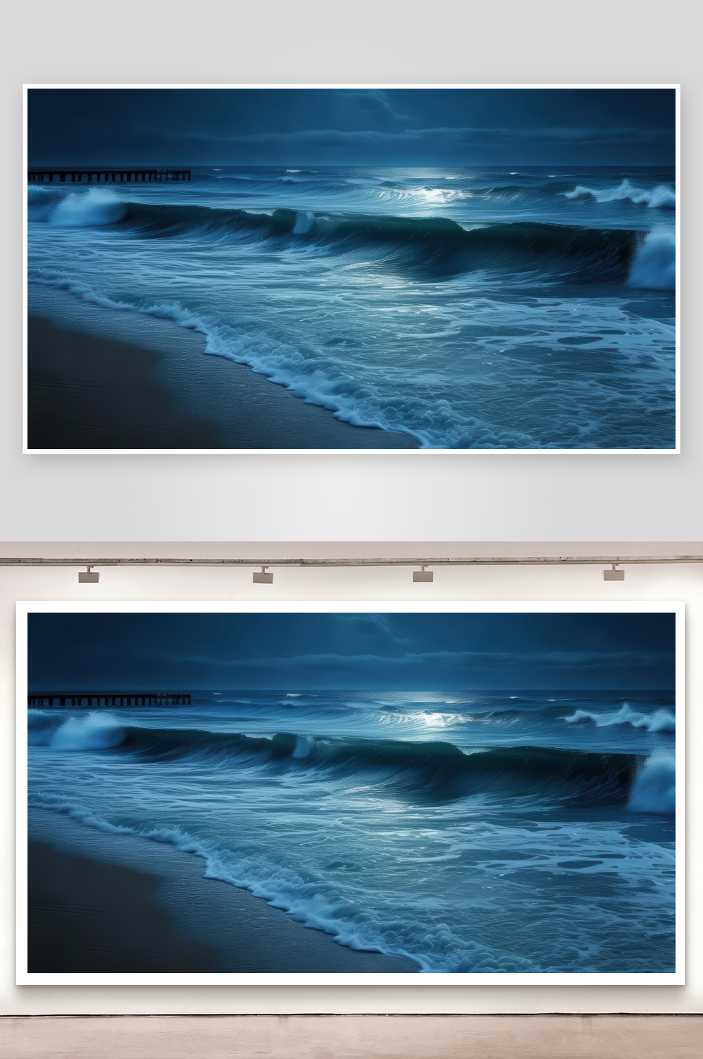 海浪声声伴你每个夜晚图片素材