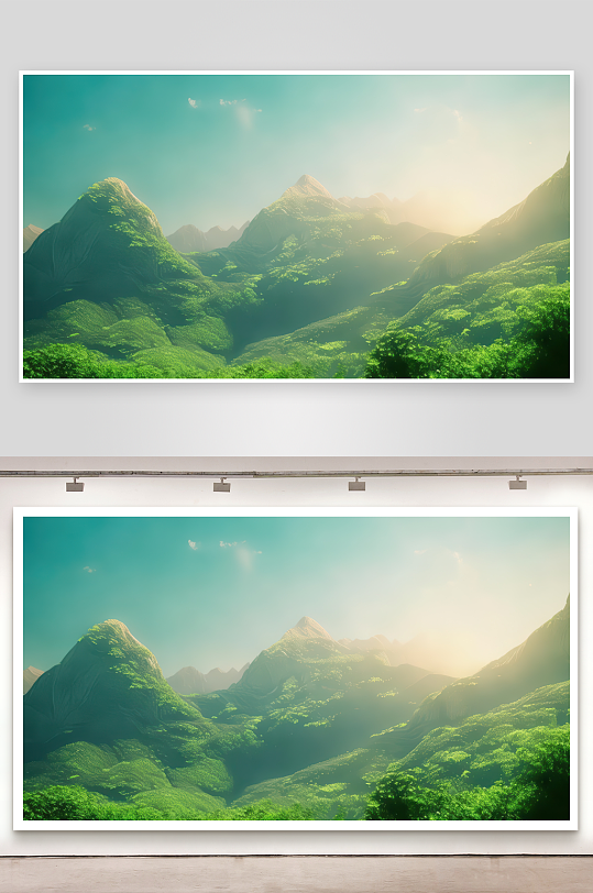 青山如画定格此刻美好