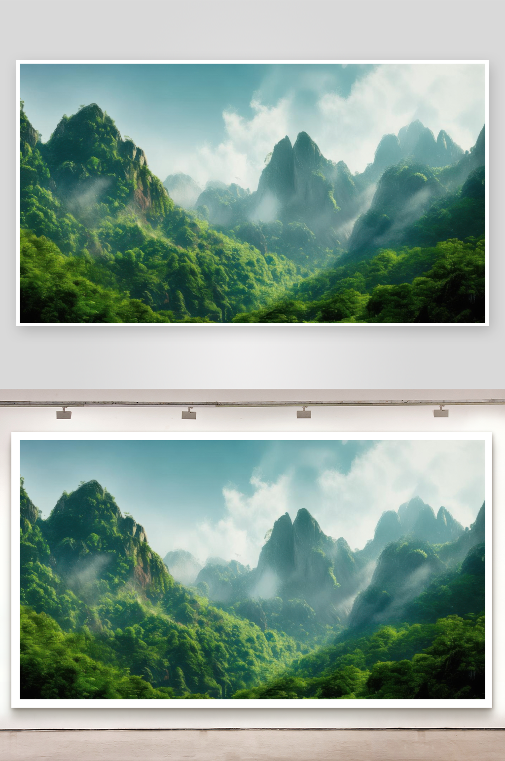 山峦叠翠尽显自然风骨背景图素材