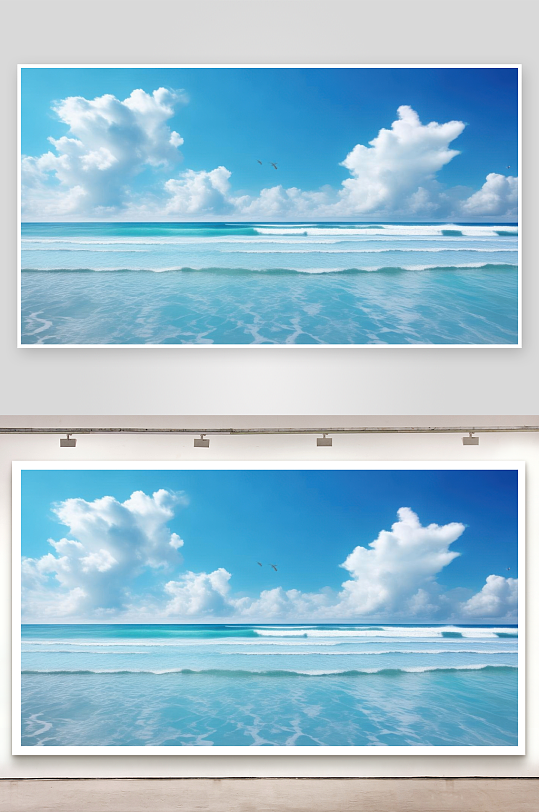 海上晴空风景治愈一切图片-众图网