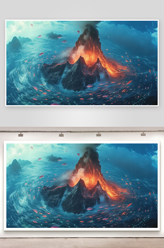 海山海底火山喷发形成图片-众图网