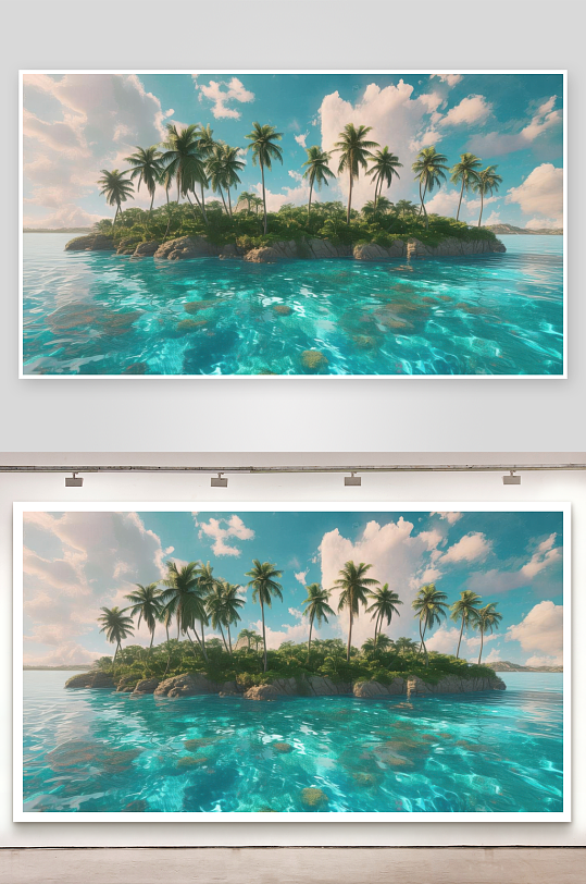 海岛孤悬海外风景独特背景图-众图网