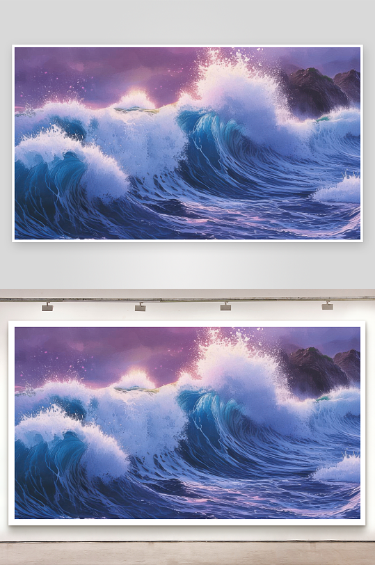 海浪起伏感受大海脉搏背景图-众图网