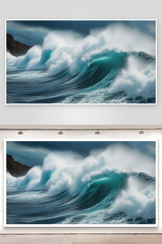 海浪起伏感受生命力量图片-众图网