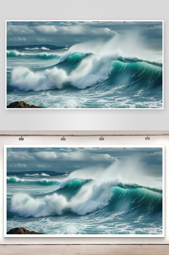 海浪起伏感受生命律动-众图网