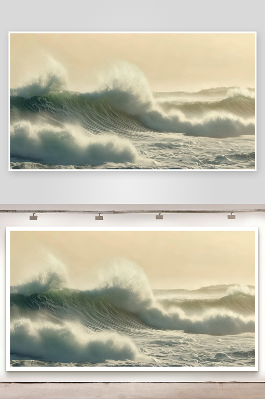 海浪起伏感受生命律动背景图-众图网