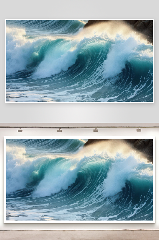 海浪起伏是生命的韵律图片-众图网