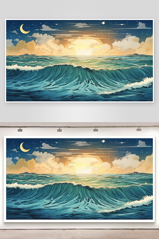 海浪起伏谱写浪漫乐章图片-众图网