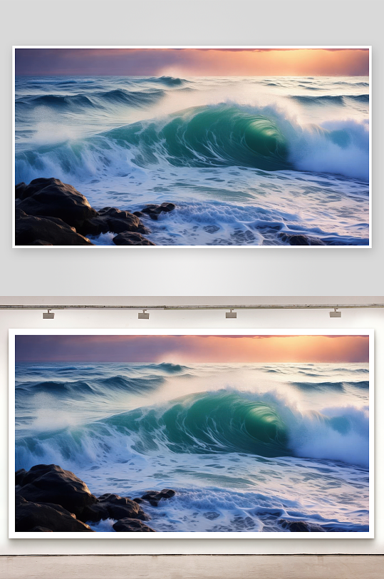 海浪起伏谱写生命旋律背景图-众图网