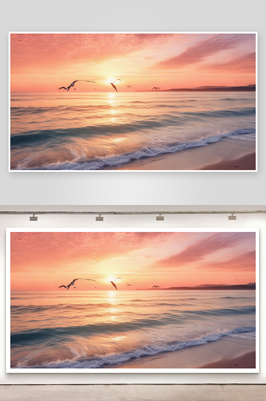 海边黄昏温柔整个心灵-众图网