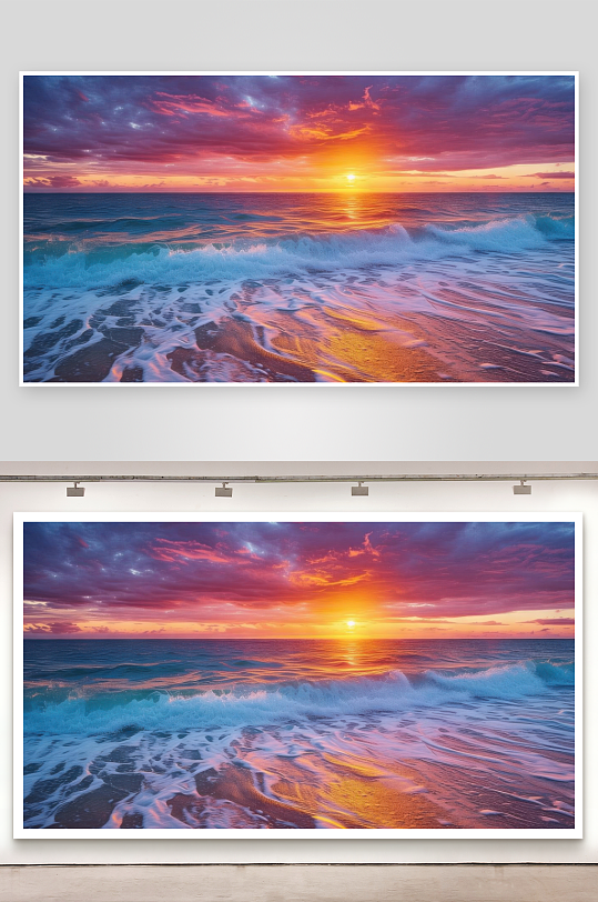 海边黄昏美得让人沉醉-众图网