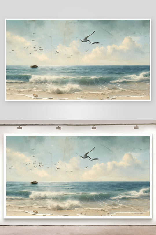 海风拂面享受自在从容背景图-众图网