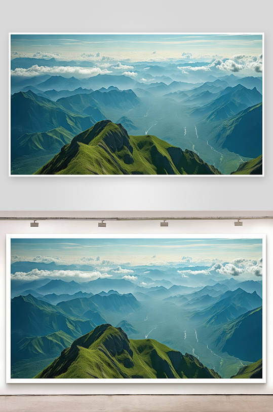 登高望远尽览群山秀美图片-众图网