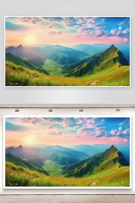 登高望远尽览群山秀美背景图-众图网