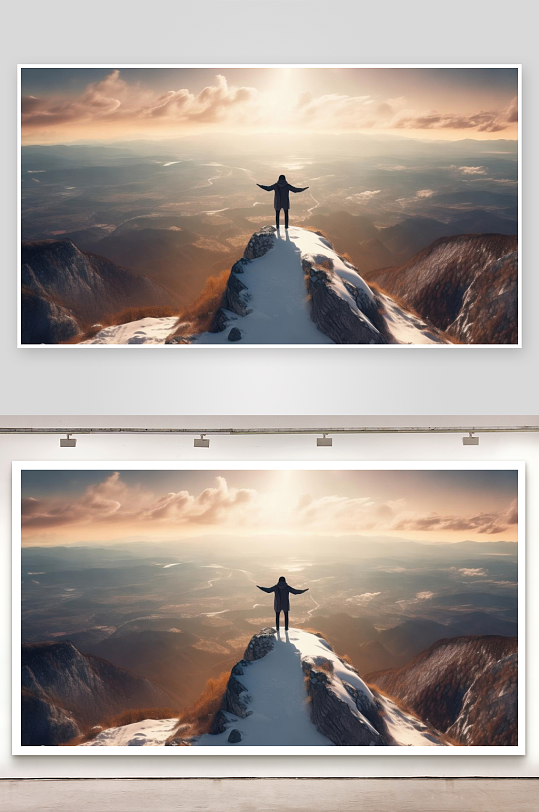 登高望远心胸豁然开朗图片-众图网