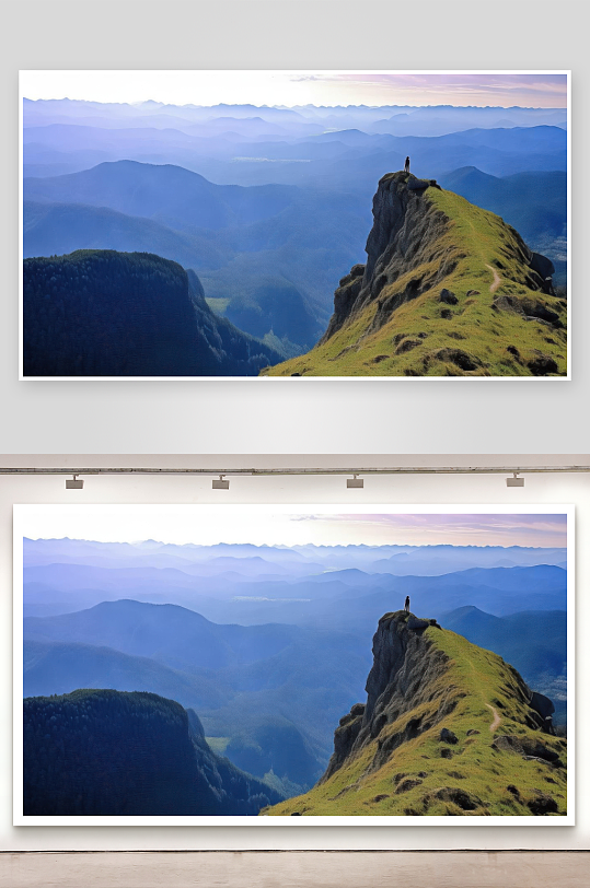 登高见山方知天地辽阔背景图-众图网