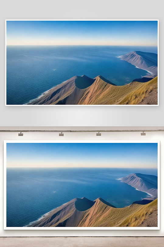 登高见山望海见其辽阔背景图-众图网