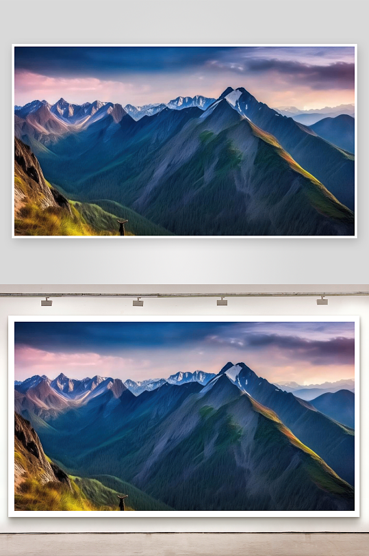 登高远望群山尽收眼底背景图-众图网