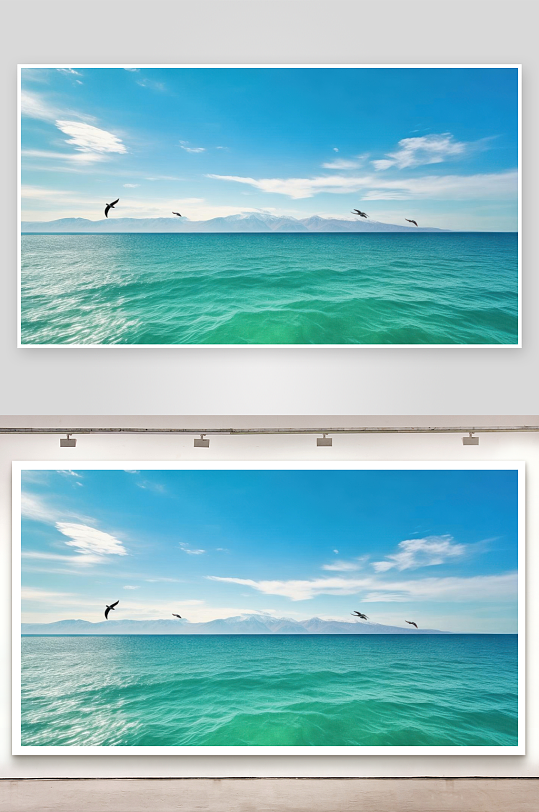 碧海晴空风景美如画图图片-众图网