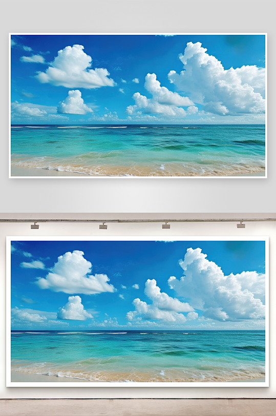 碧海蓝天不负人间美景背景图-众图网