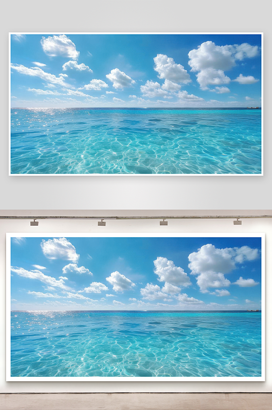 碧海蓝天共绘浪漫画卷-众图网