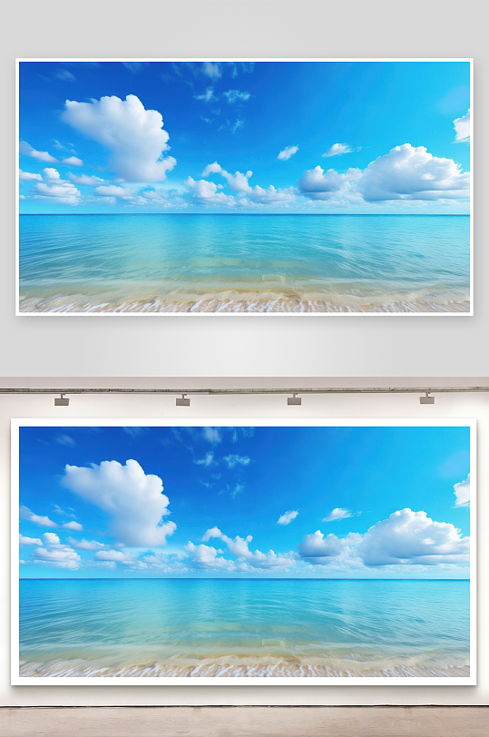 碧海蓝天构成绝美画面背景图-众图网