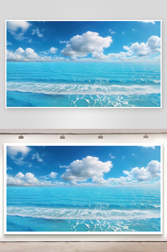 碧海蓝天相接无边无际图片-众图网