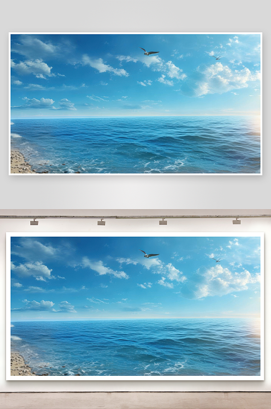 碧海蓝天相接无边际壁纸-众图网