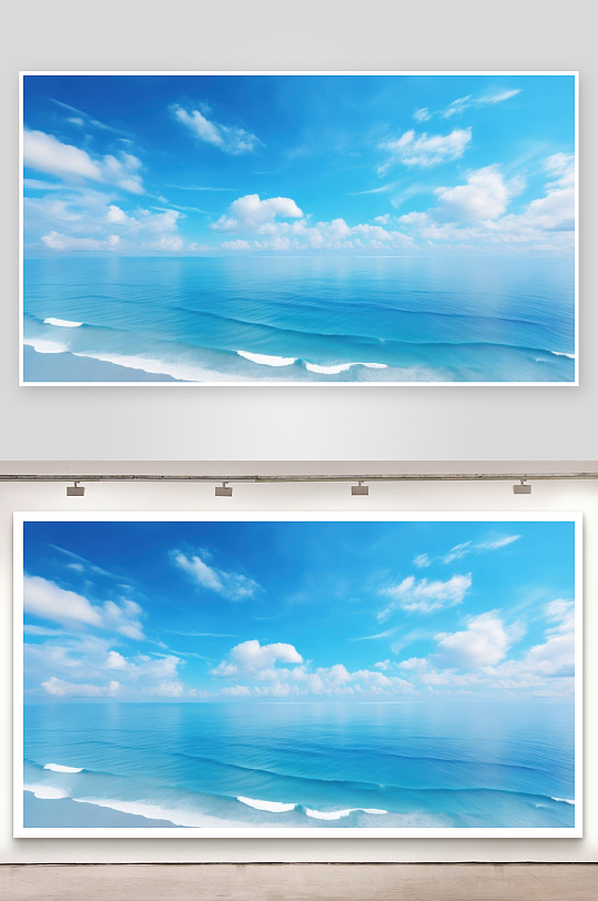碧海蓝天相接无边际背景图-众图网