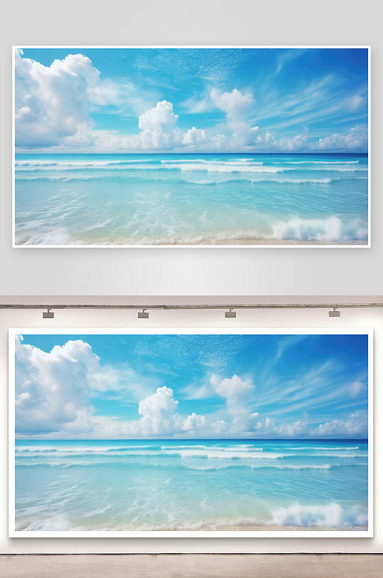 碧海蓝天藏着温柔浪漫背景图-众图网