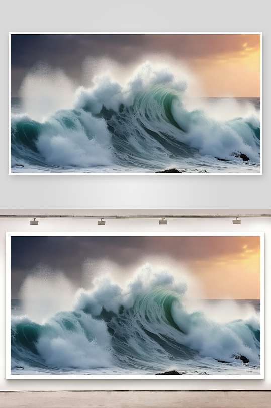 礁石海浪谱写壮阔乐章-众图网